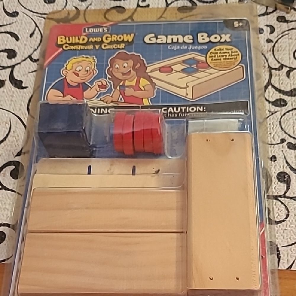 Build and Grow Game Box - Red and Natural Wood